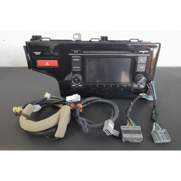 Rádio Multimidia Honda Fit 2015/... Com Pedaço Do Chicote