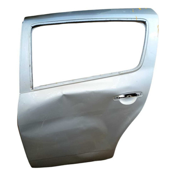 Porta Traseira Lado Esquerdo Renault Sandero 08/14 C/detalhe Traseira Esquerda Cinza