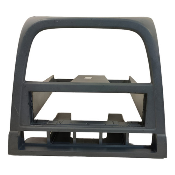 Moldura Painel 1 E 2 Din Vw Voyage G4 2009 A 2012 Prata