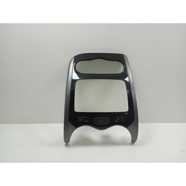 Moldura Multimídia Renault Sandero Logan 2015 A 18 Original  Preto