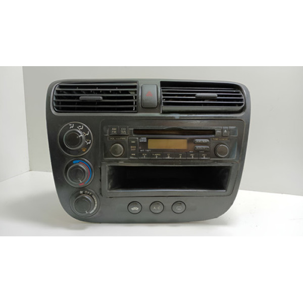 Painel Central Honda Civic G7 2001 À 2005 Preto