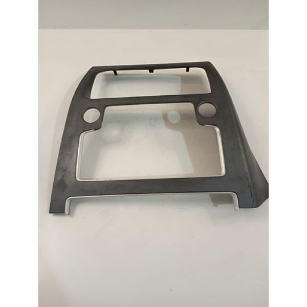 Moldura Painel 1 E 2 Din Vw Voyage G5 2009 A 2012 Prata Cinza