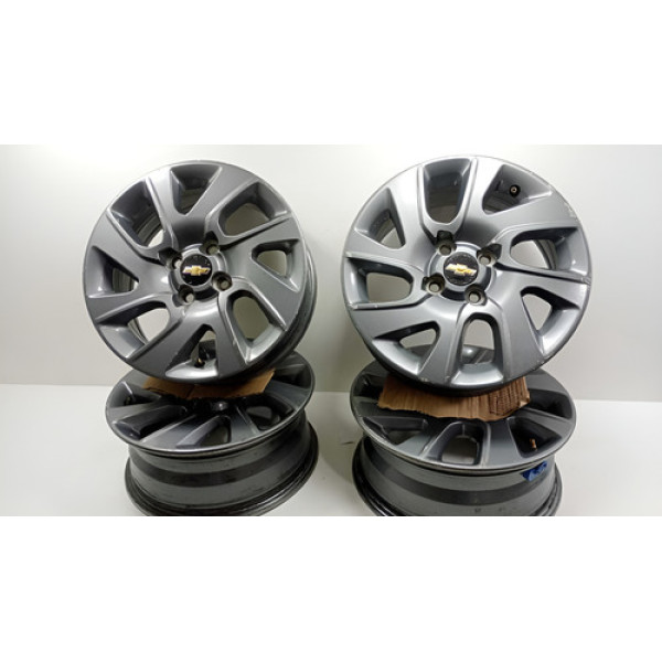 Jogo De Roda Gm Spin Cobalt Aro 15 Original Cinza 2018  Cinza