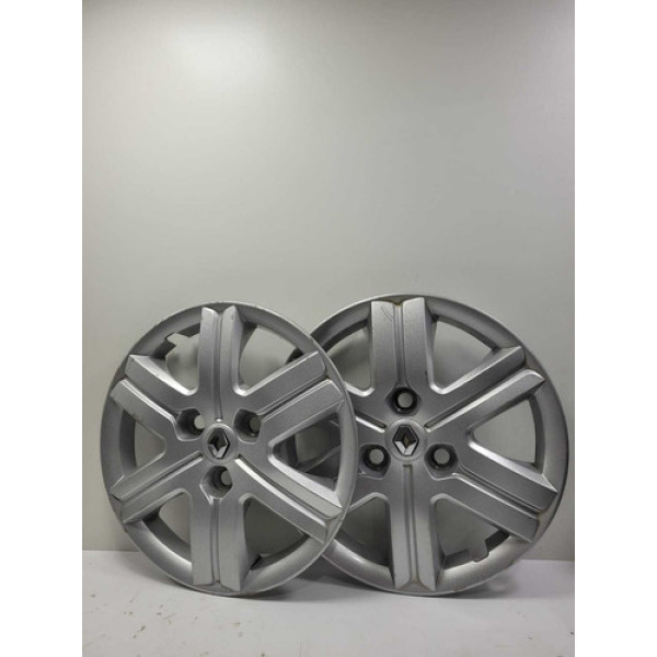 Par Calota Aro 14  Renault Kwid 1.0 Zen 2019 Prateado