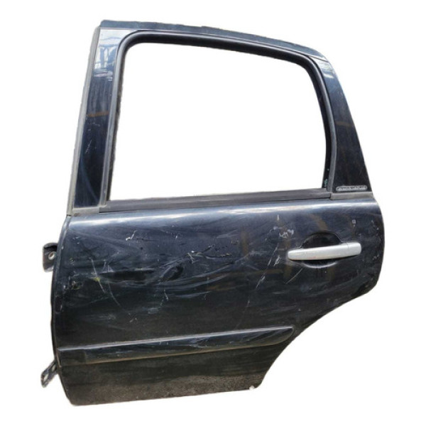 Porta Traseira Esquerda Citroen C3 2002 A 2012 Preto Traseira Esquerda Preto