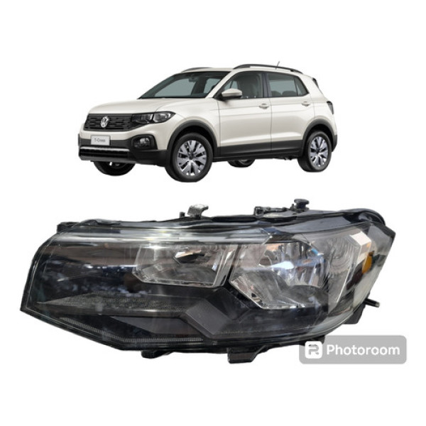 Farol Lado Esquerdo Original Volkswagen T-cross 2023 Comum